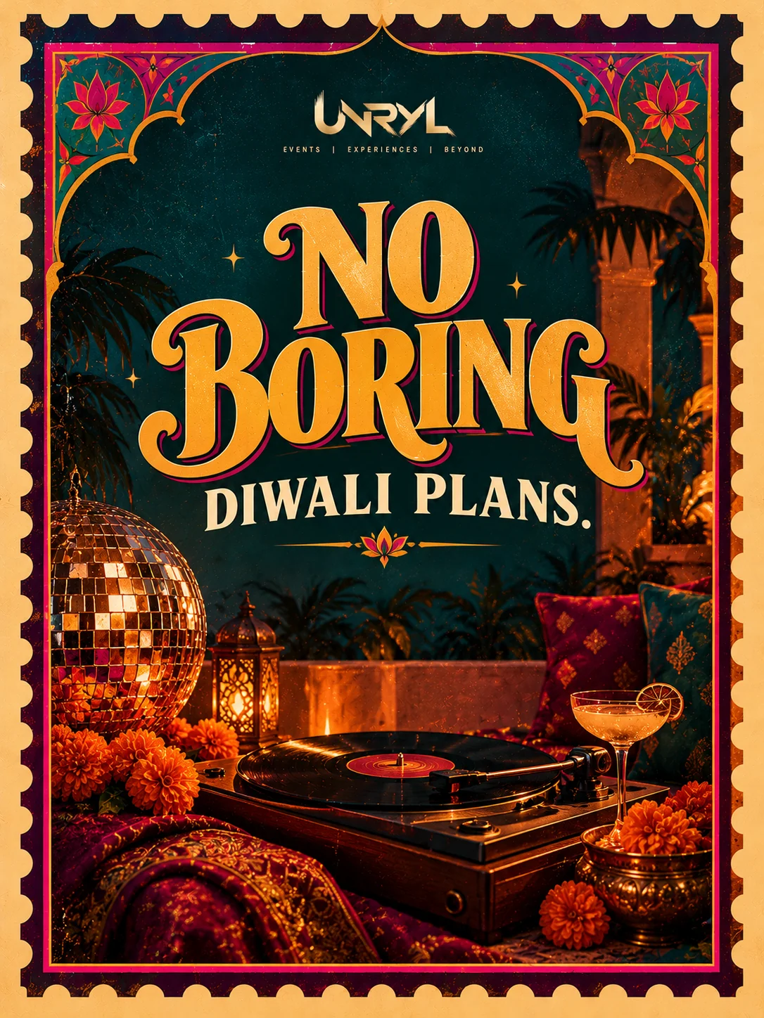 No boring Diwali plans campaign artwork